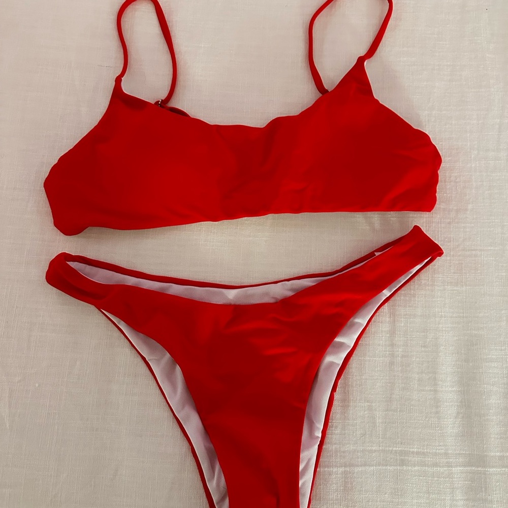 SHEIN Bold Red Bikini Set